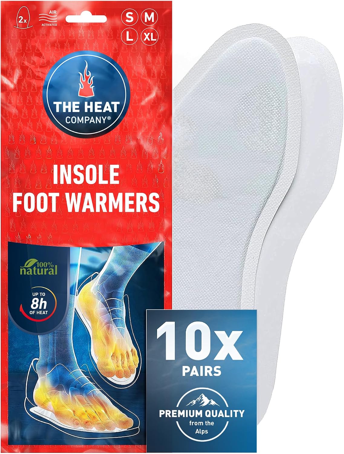 THE HEAT COMPANY Insole Foot Warmer - EXTRA WARM - 8 Hours Warm Feet