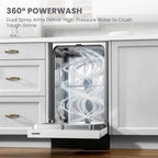 COMFEE' 18 Inch Built-in Dishwasher, Energy Star & NSF, Stainless Steel Tub