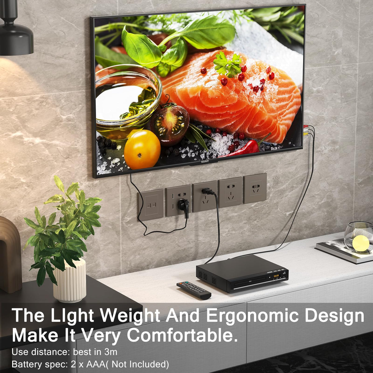 DVD Players for TV with HDMI,Plays All Regions and Formats,CD Players for Home,Support 1080P Video/CD/DVD/VCD/JPEG/USB, Remote, HDMI and RCA Cables Included (2026 New Model)