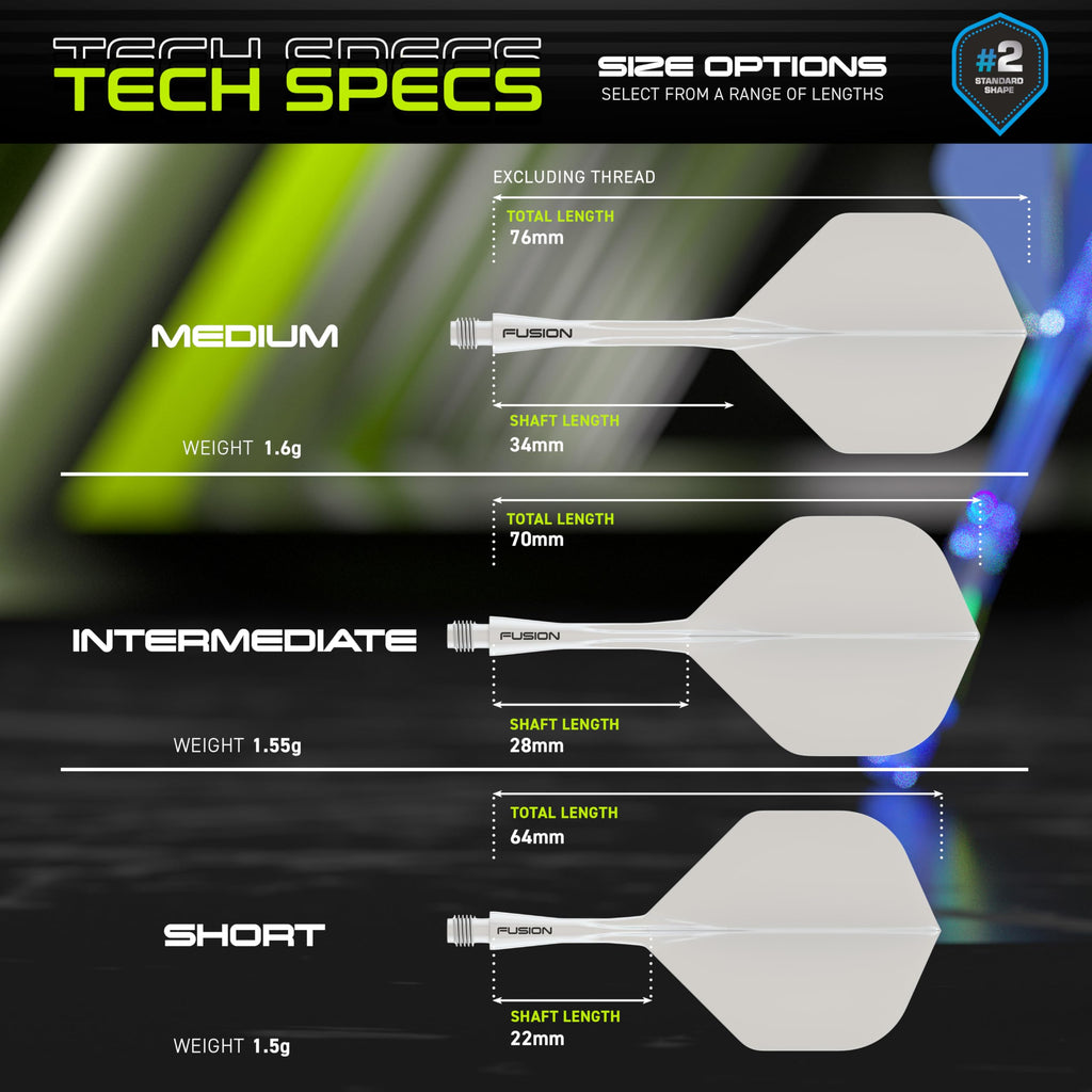 WINMAU | Fusion Integrated Dart Flights & Dart Stems | No.2