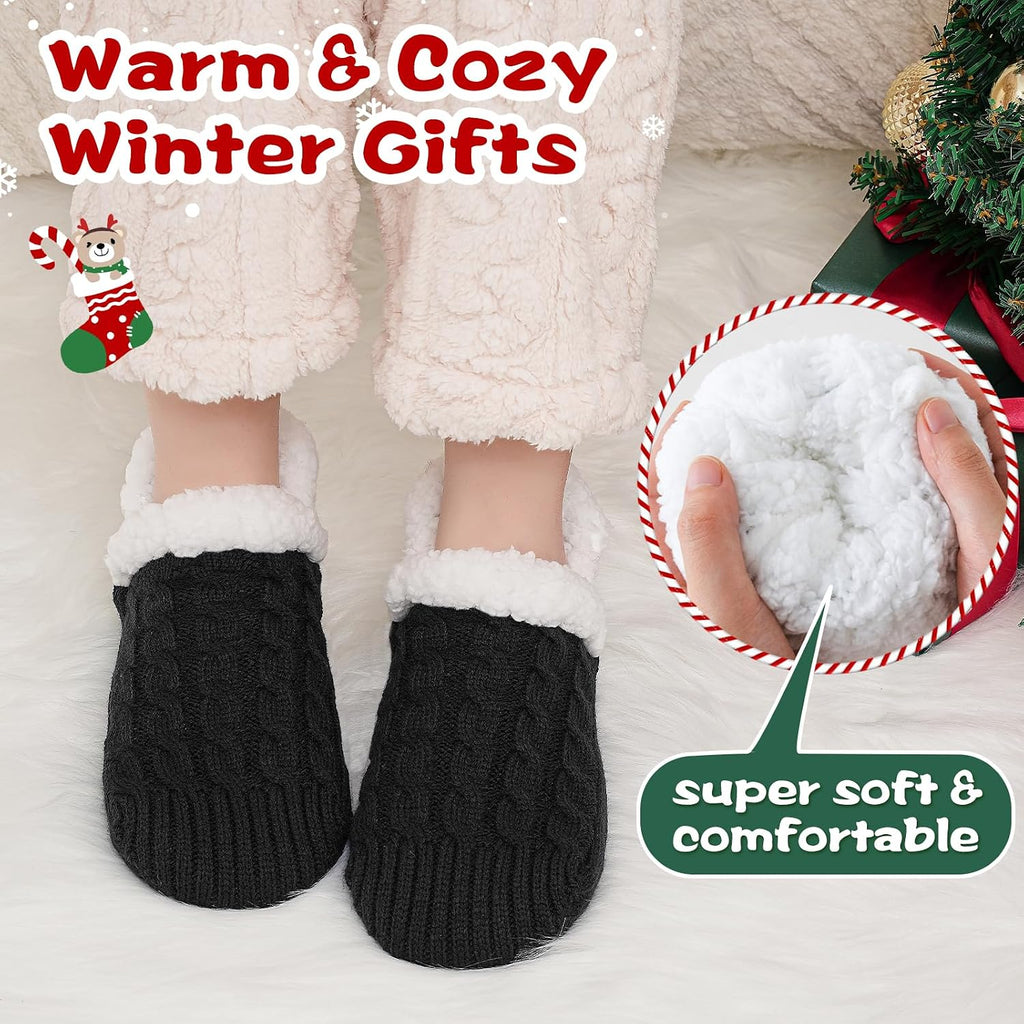 Niorasen Fluffy Slipper Socks Women Men, Winter Gift for Her, UK 4-9
