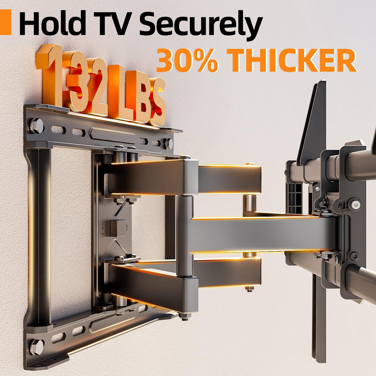 IWORKBOARD 55 65 75 85 inch Tilting TV Wall Mount for 32-90 '' TVs, Low Profile TV Mount Bracket, Safe Lock & Quick Release,Max VESA 600x400mm, 24 inch Studs,132 lbs, Fit Most 55+ 75+ 85+ 86 TVs