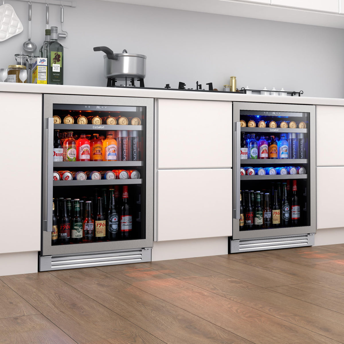 Ca'Lefort 48 Inch Wine & Beverage Refrigerator, 200 Can and 46 Bottle