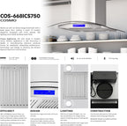 30 in. Lumin Coll 380 CFM Ducted Island Range Hood, LED, Stainless Steel