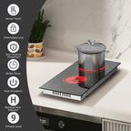 Karinear Electric Cooktop 2 Burners, 110v Plug in Electric Stove Top