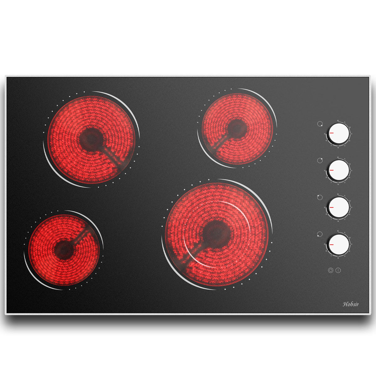 Hobsir 2 Burner Electric Cooktop 110V Plug In 2000W, Countertop & Built-in