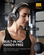Picun B8 Wireless Bluetooth Headphones, 120H Playtime, 3EQ Modes, Black