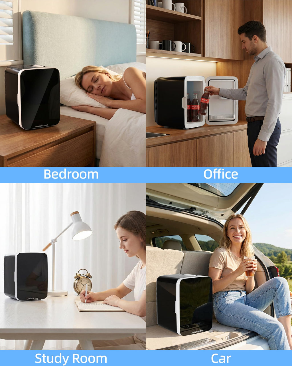 Antarctic Star 10L Compact Mini Fridge, 2.6 Gal Portable Small Refrigerator