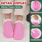 Niorasen Fluffy Slipper Socks Women Men, Winter Gift for Her, UK 4-9