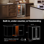 Ca'Lefort 48 Inch Wine & Beverage Refrigerator, 200 Can and 46 Bottle