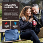 Thermos Stainless King Cranberry Red Food Flask (470ml) 9h Hot | 14h Cold