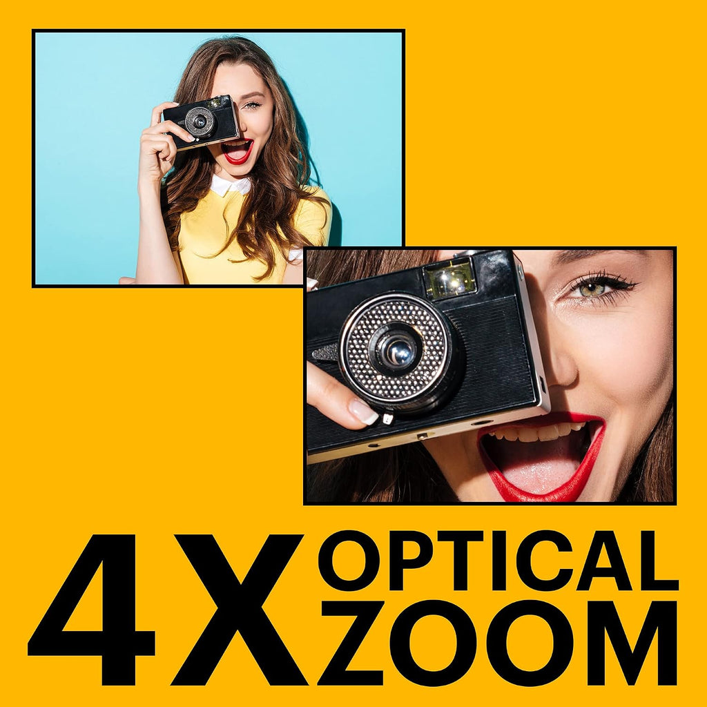 KODAK PIXPRO FZ45 16MP Compact Digital Camera, 4X Optical Zoom, AA, Black