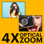 KODAK PIXPRO FZ45 16MP Compact Digital Camera, 4X Optical Zoom, AA, Black