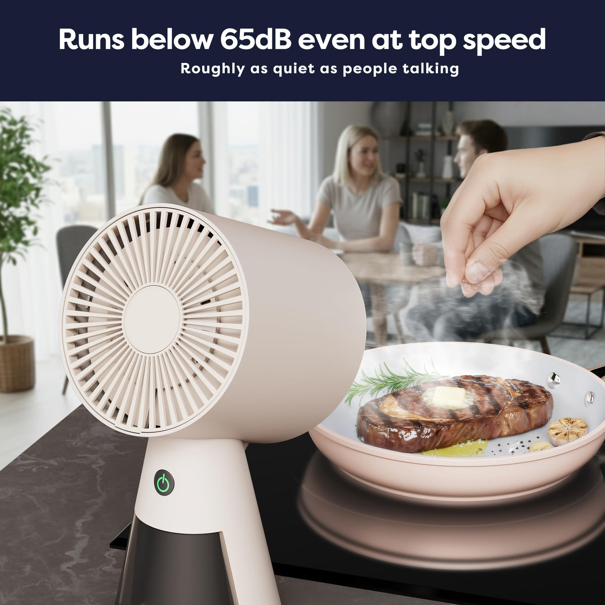 CIARRA Portable Range Hood, 2-Speed Desktop Kitchen Exhaust Fan