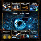 SANSUI 24 Inch Gaming Monitor 200Hz 1Ms FreeSync HDR 110% sRGB FHD 1080P Computer Monitor HDMI DP Ports Eye Care Frameless VESA Mount Cable Management(ES-G24F4L HDMI Cable Included)
