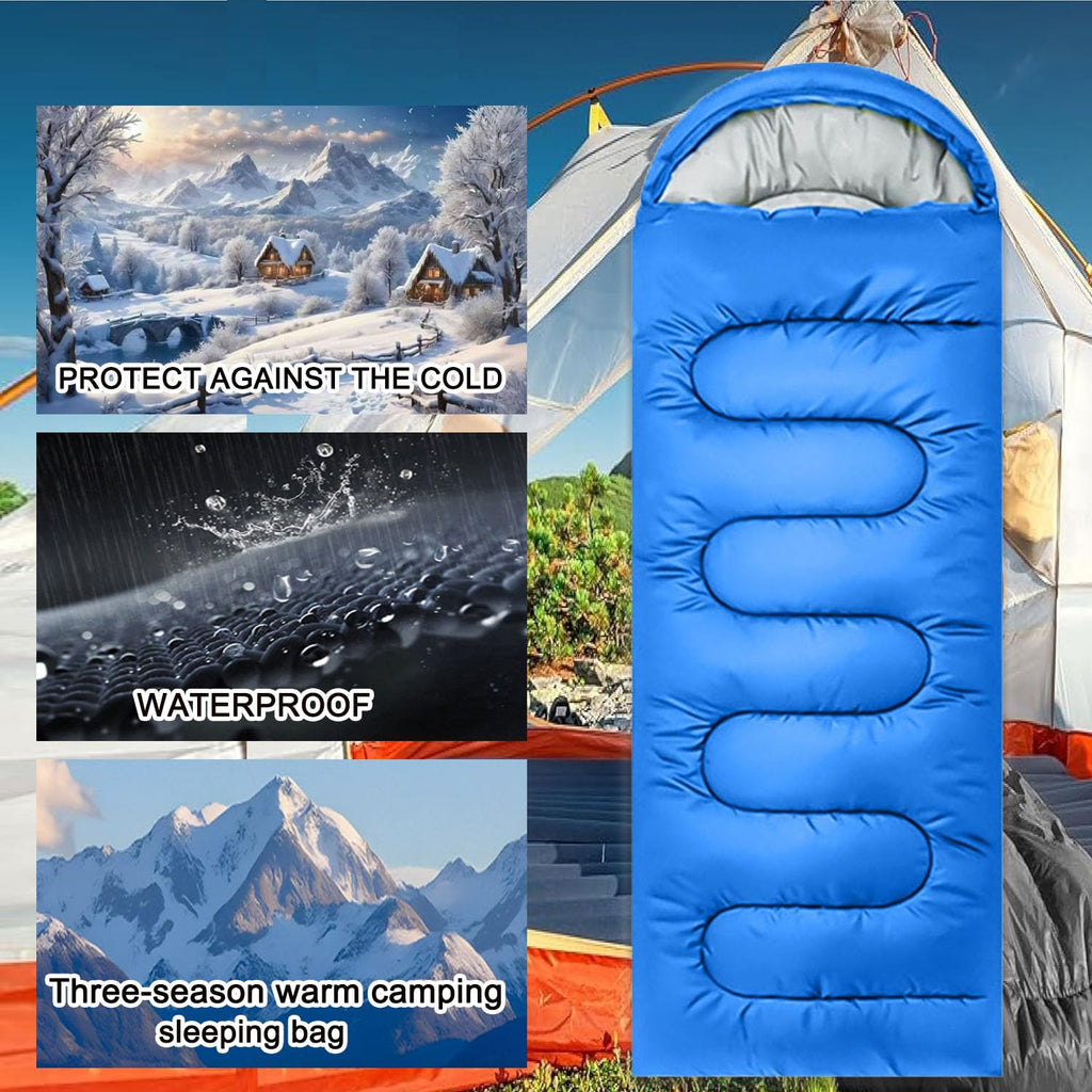 Sleeping Bag for Camping,Sleeping Bags for Adults Backpacking Waterproof,3 Seasons Adult Blanket,Small Packed Ultralight Carry Bag, Soft,Thick and Warm,for Outdoor Camping,Travel,Hiking