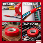 Status IONOS Red PVC Tape, 33 metres, Pack of 1