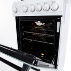 Avanti Compact Gas Range Oven, 4 Sealed Burners, 20-Inch, Stainless Steel