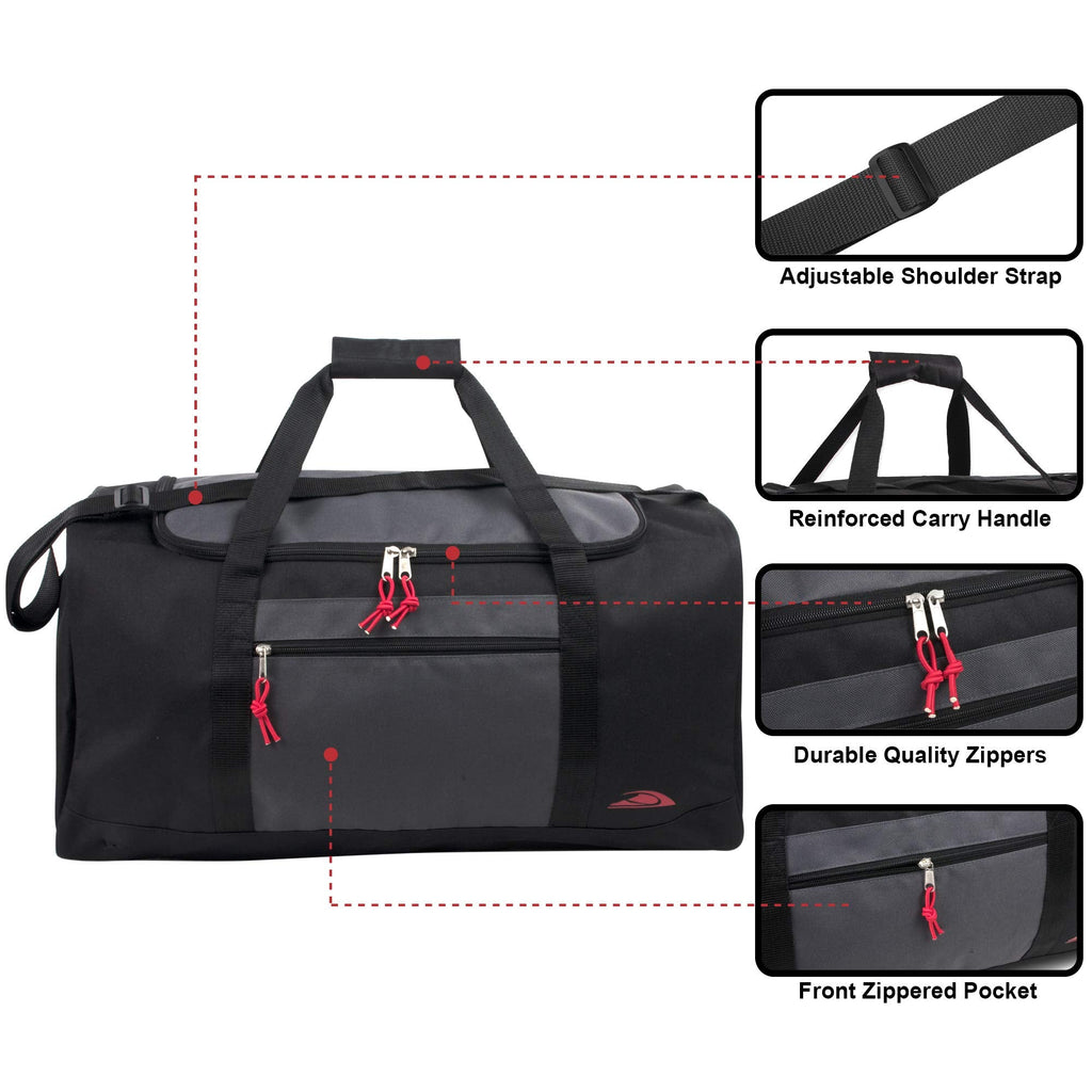 Trail maker 55 Liter, 24 Inch Lightweight Canvas Duffle Bags for Men & Women For Traveling, the Gym, and as Sports Equipment Bag/Organizer