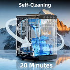 Countertop Portable Ice Maker, 8 Cubes in 6 Mins Fast Ice Making, 26Lbs Ice Per Day Auto Self-Cleaning Ice Machine with Ice Basket & Scoop, Compact Mini Ice Maker for Home Kitchen Office Bar RV Travel