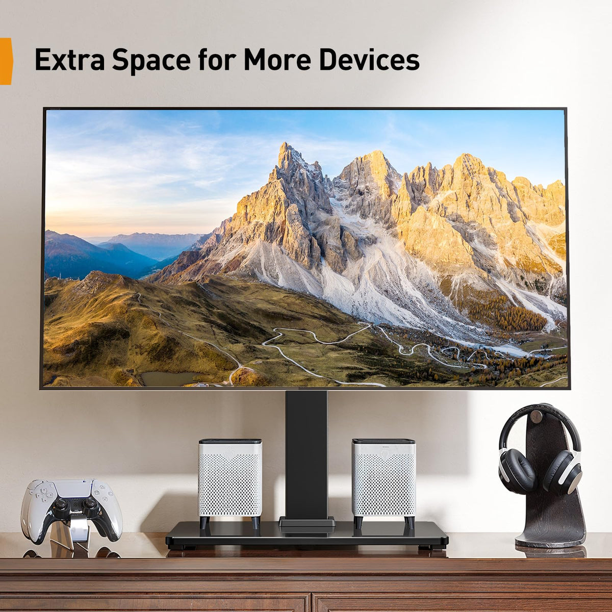 Perlegear Universal Swivel TV Stand Base for 32–70 inch TVs to 99lbs