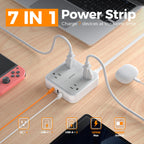 TESSAN PD 20W Surge Protector Extension Cord 5Ft, Flat Plug Power Strip