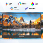 InnoView Portable Monitor, 15.6 Inch FHD 1080P HDMI USB C Second External Monitor for Laptop, Desktop, MacBook, Phones, Tablet, PS5/4, Xbox, Switch, Built-in Speaker with Protective Case