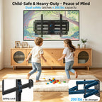 HOME VISION Heavy Duty Tilt TV Wall Mount for 32-86 Inch Flat/Curved Screen