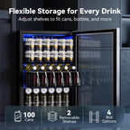 Beverage Refrigerator, 2.47 Cu.Ft Mini Fridge Beverage Cooler