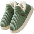 Misolin Slippers Women Clouds Bootie Corduroy Memory Foam Warm House Shoes
