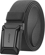 JUKMO Stretch Tactical Belt for Men, Military Work Rigger Hiking 1.5" Elastic Nylon Web Ratchet Quick Release Belt in Gift Box