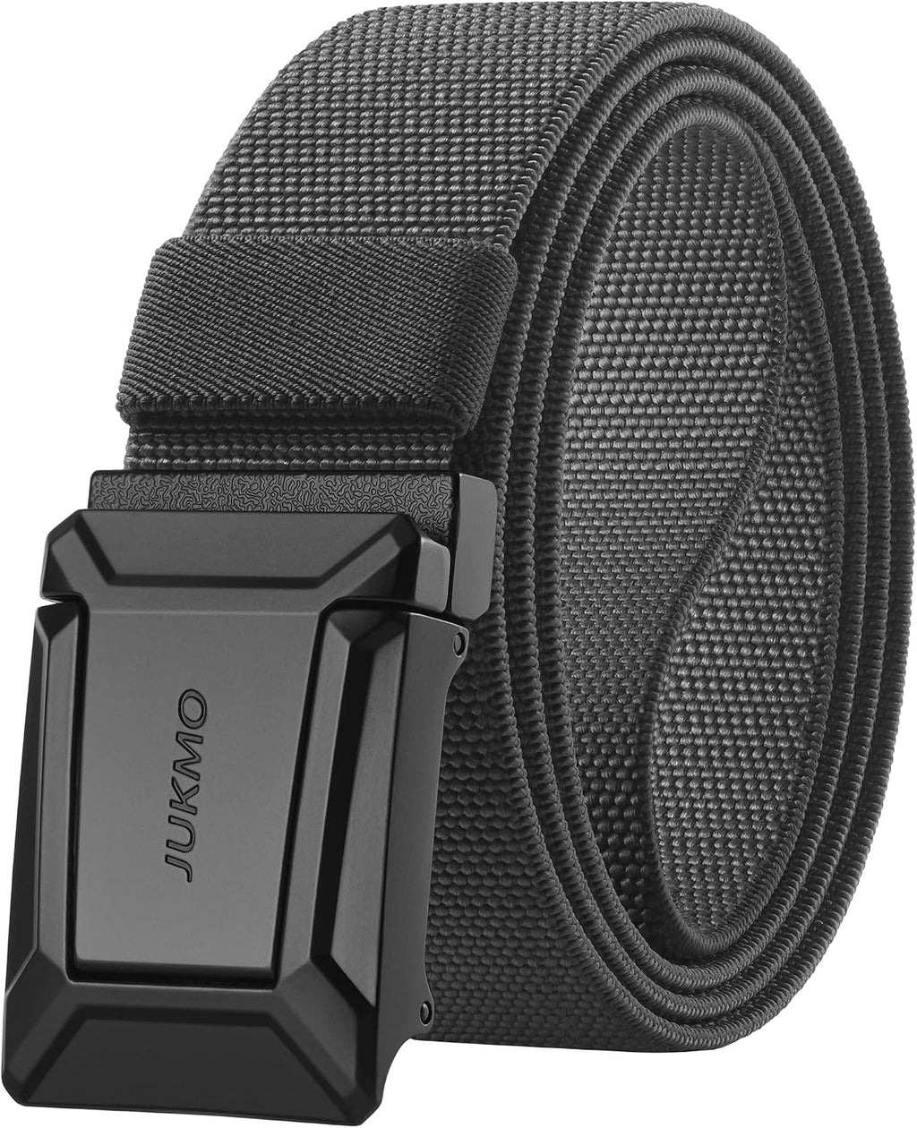 JUKMO Stretch Tactical Belt for Men, Military Work Rigger Hiking 1.5" Elastic Nylon Web Ratchet Quick Release Belt in Gift Box