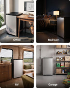 Feelfunn 3.0 Cu.ft Mini Freezer, Small Upright Freezer, Black