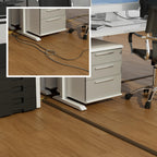 D-Line 6ft Floor Cord Cover, Cable Protector, Hide Extension Cords, Protect Cords, Prevent Cable Trips, Heavy Duty Cord Hider - Cable Cavity = 0.63" (W) x 0.31" (H) - Beige