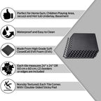 ComFy Mat Gym Flooring Mat, Foam Exercise Mats, Interlocking Puzzle EVA Floor Tiles, Non slip Rubber Cushion For Home Workout, Bonus Adhesives,24"X24"(60x60cm)