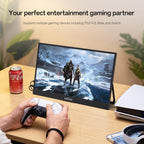 InnoView Portable Monitor, 15.6 Inch FHD 1080P HDMI USB C Second External Monitor for Laptop, Desktop, MacBook, Phones, Tablet, PS5/4, Xbox, Switch, Built-in Speaker with Protective Case