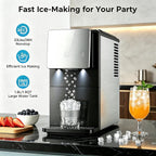 COWSAR Nugget Countertop Ice Maker, Automatic Ice Dispenser, 33 lbs/Day Chewable Pellet Ice Machine with Self-Cleaning & Measured Dispensing, Portable Ice Maker for Home, Kitchen, Office