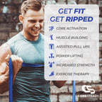 Coresteady Pull Up Bands & Resistance Bands - Heavy Duty Loop Band for Men & Women - Build Fit Power & Muscle - Training, Fitness Assist Pull Ups & Gym Exercise