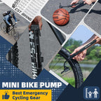 Bicycle Pump Mini Bike Pump Aluminum Alloy Cycle Pump for Presta & Schrader Valve, Portable Lightweight Bike Tyre Pump Fast Tyre Inflation Mini Air Pump For Mountain Road Bike Ball Pump