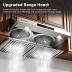 AMZCHEF 30" Under Cabinet Range Hood, 750CFM Stainless Steel Vent Hood