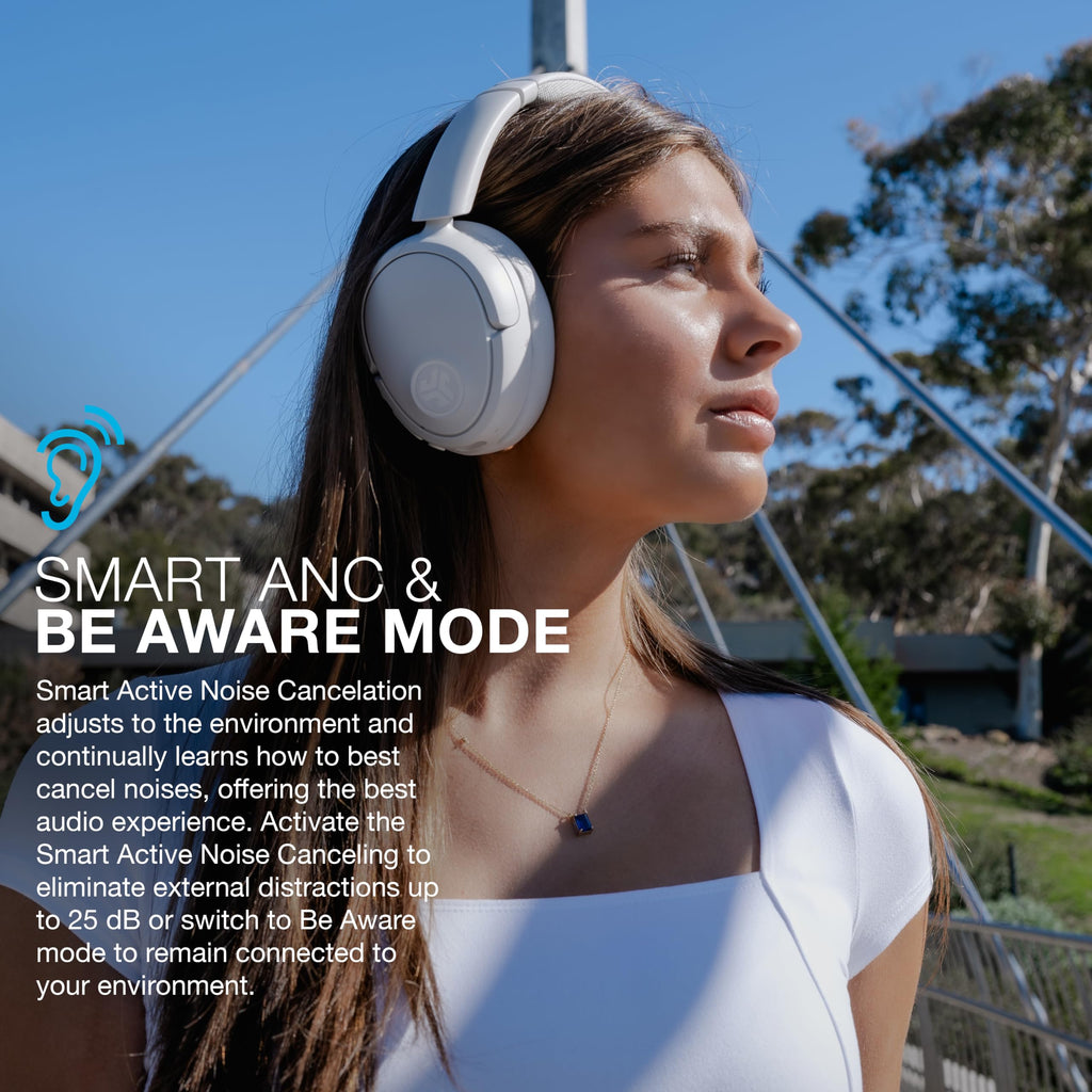 JLab JBuds Lux ANC Wireless Over-Ear Headphones, Mauve