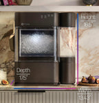 GE Profile Opal Ultra, Countertop Nugget Ice Maker, 1 Gal XL Side Tank, *Amazon Exclusive*, 38 lbs/Day, Pebble Pellet Crushed Ice Machine, WiFi Stainless Steel