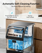 EUHOMY 15" Under Counter Ice Maker, 90lbs/24H, 24lb Bin, Gravity Drainage