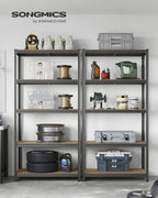 SONGMICS 5-Tier Heavy-Duty Shelving Units, Set of 2, Boltless Assembly
