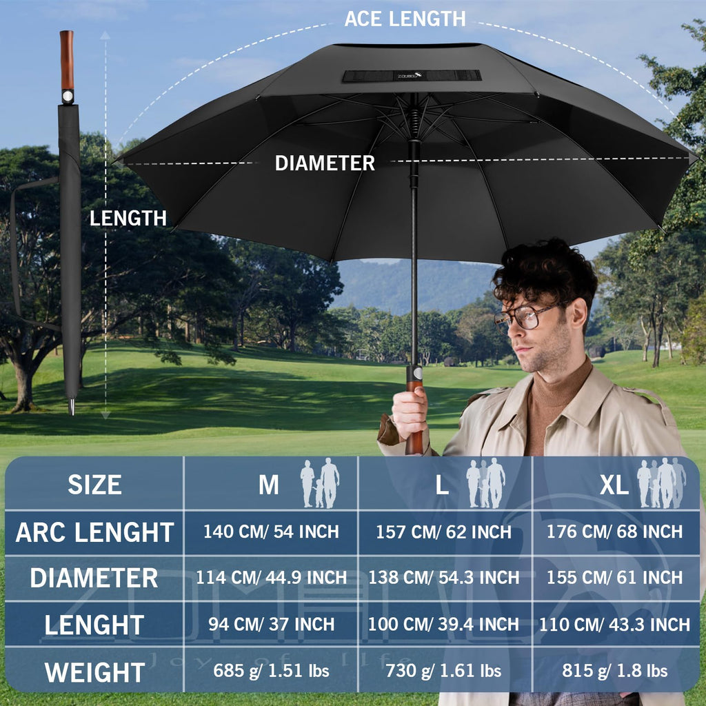 ZOMAKE Golf Umbrella Windproof and Rainproof Large