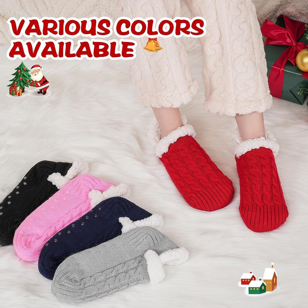 Niorasen Fluffy Slipper Socks Women Men, Winter Gift for Her, UK 4-9