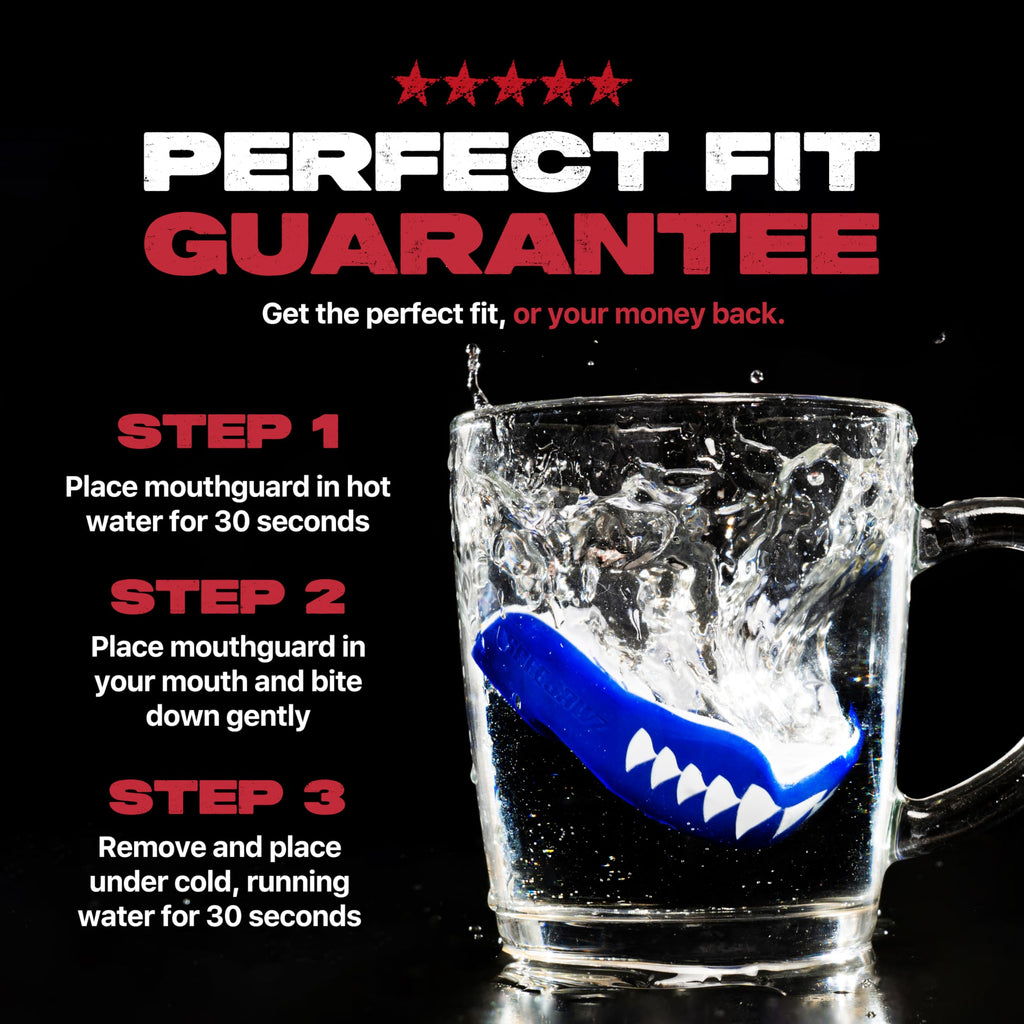 SAFEJAWZ Mouth Guard, Adult & Junior Dual Layer Gum Shield with Case