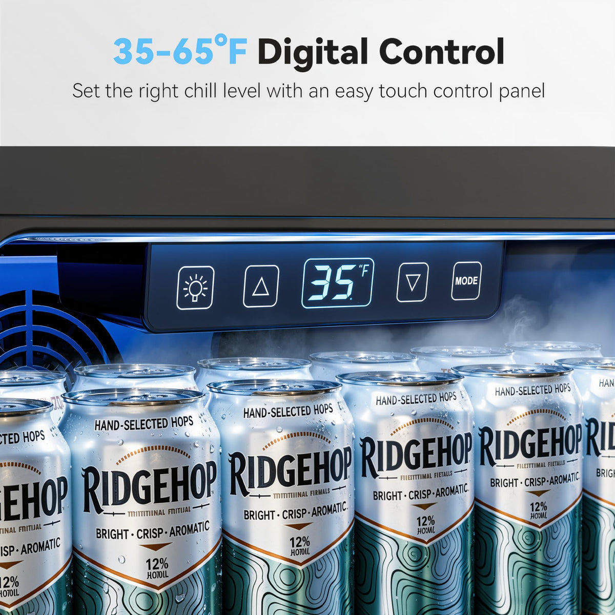 130 Can Beverage Refrigerator, 3.2 Cu.ft Fridge, Glass Door