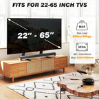 5Rcom Universal Tabletop TV Stand Base for 22-65 Inch Flat Screen TVs