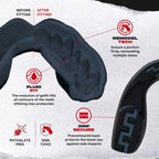 SAFEJAWZ Mouth Guard, Adult & Junior Dual Layer Gum Shield with Case